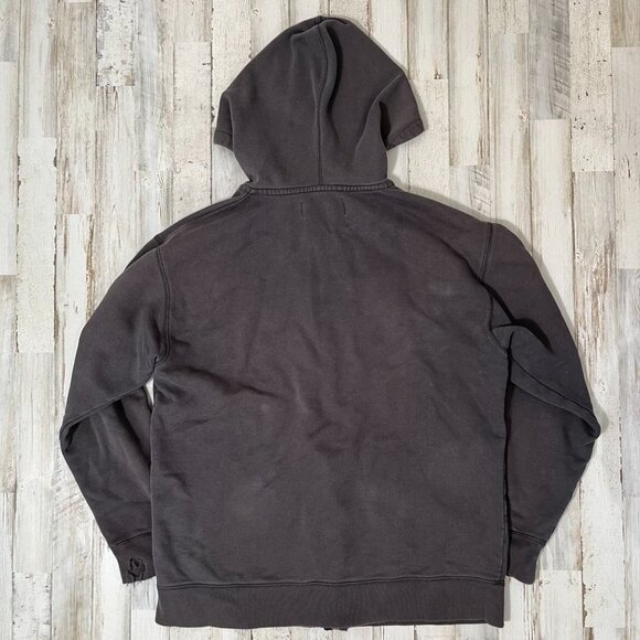 Vintage Y2K Old Navy San Francisco Gray Faded Thrashed Zip Hoodie Womens Large - Picture 4 of 4